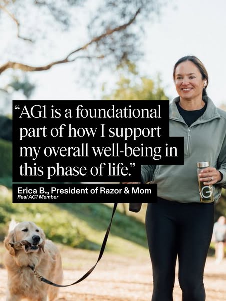 AG1 ad, running 128 days: Nutrition Support for Every Life Stage