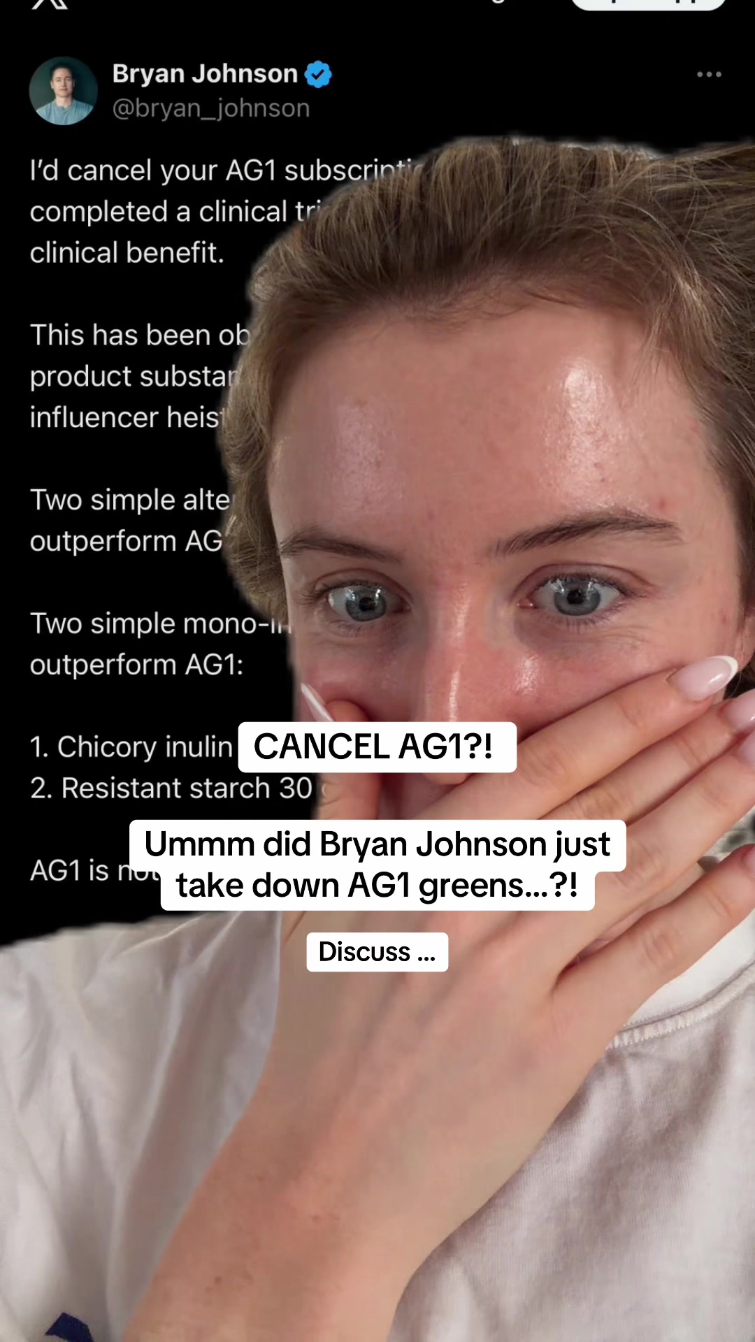 Urm did Bryan Johnson just cancel AG1 greens?! …I NEED TO…