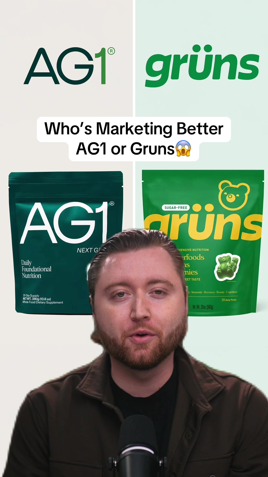 Who’s better at marketing AG1 or Gruns? 😱