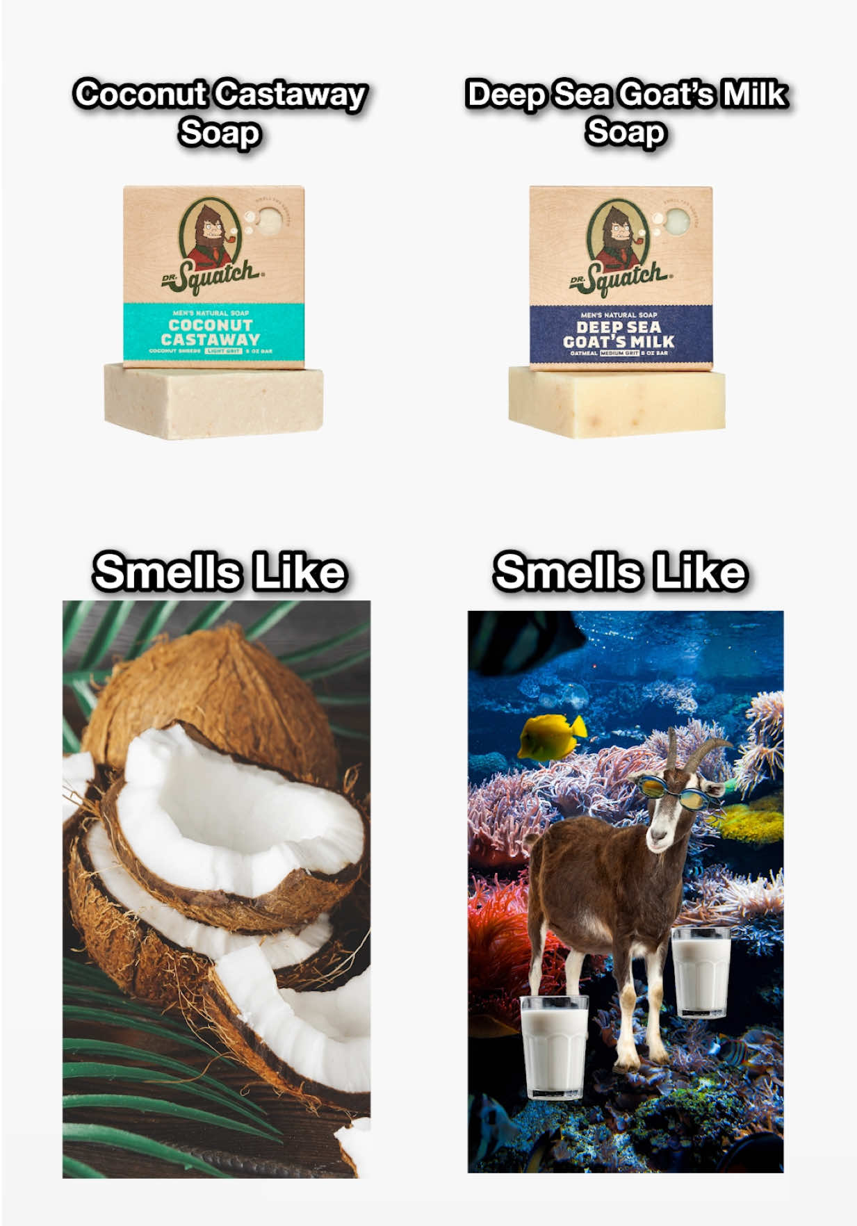I want to smell like the GOAT 👀 #drsquatch #soap #goat…